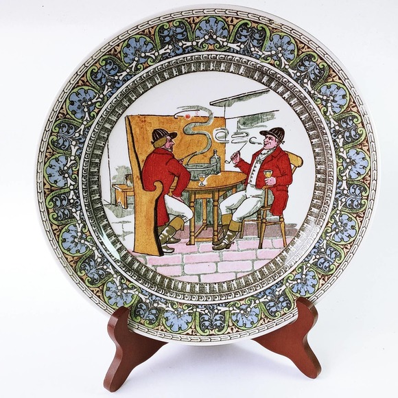 Royal Doulton English Cavaliers Dinner Plate Series Ware Englishmen Smoking (su1 - Picture 1 of 7